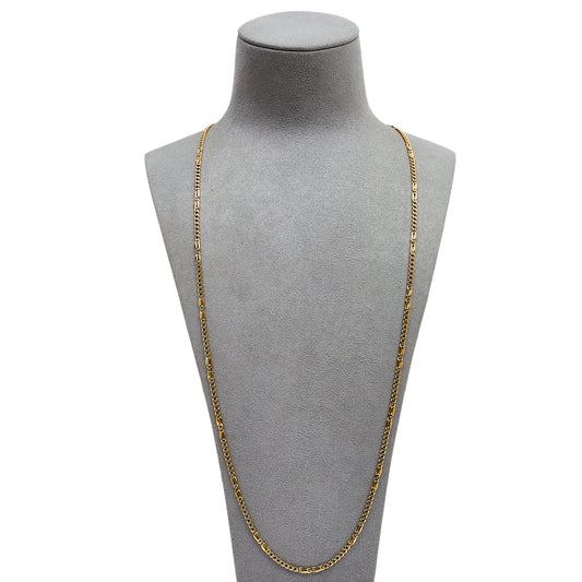 Pre-Owned 9ct Gold Anchor Figaro Chain Necklace 30 Inch