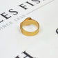 Pre-Owned 9ct Gold Patterned Buckle Ring Size P