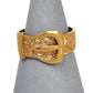 Pre-Owned 9ct Gold Patterned Buckle Ring Size P