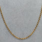 Pre-Owned 9ct Gold Curb Chain Necklace 22 Inch