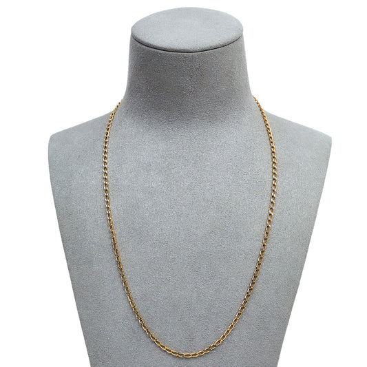 Pre-Owned 9ct Gold Curb Chain Necklace 22 Inch