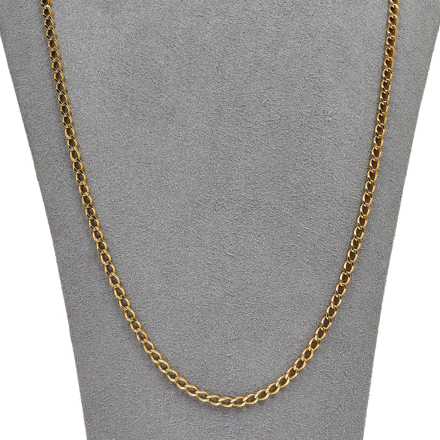 Pre-Owned 9ct Gold Curb Chain Necklace 25 Inch