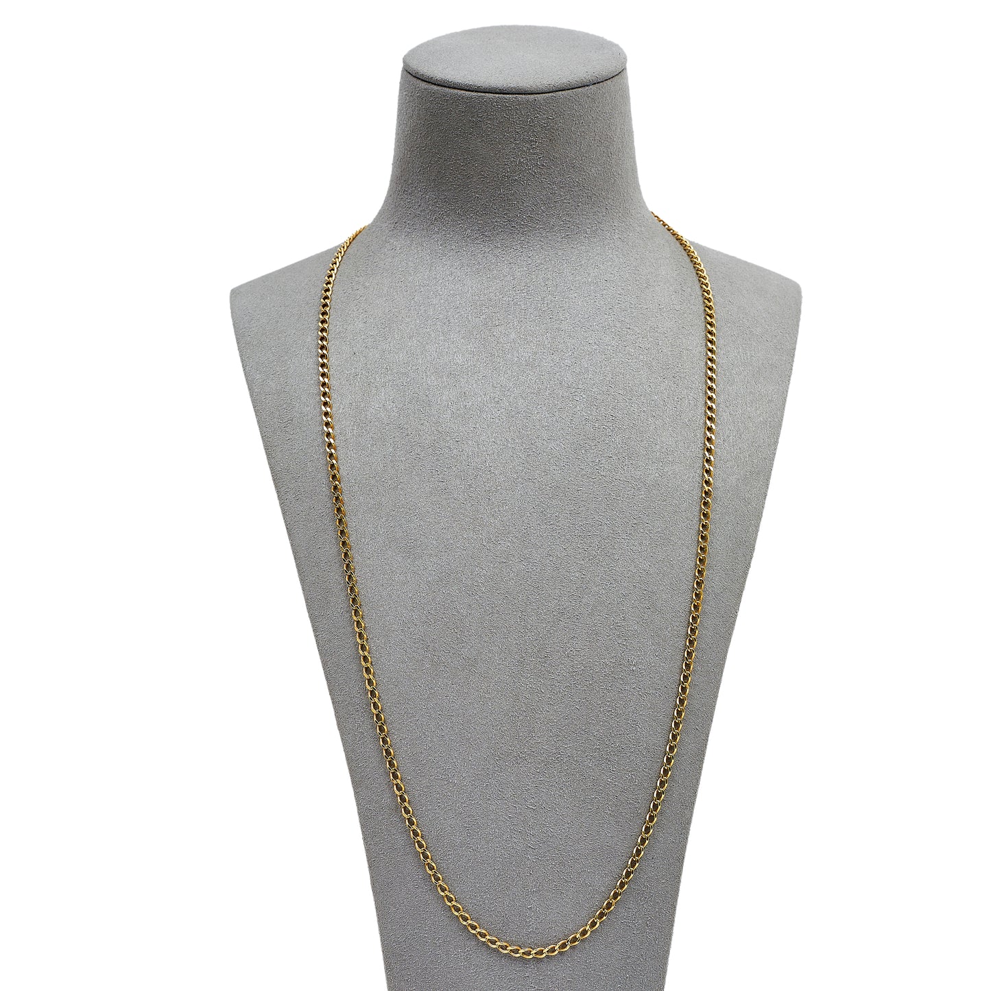Pre-Owned 9ct Gold Curb Chain Necklace 25 Inch