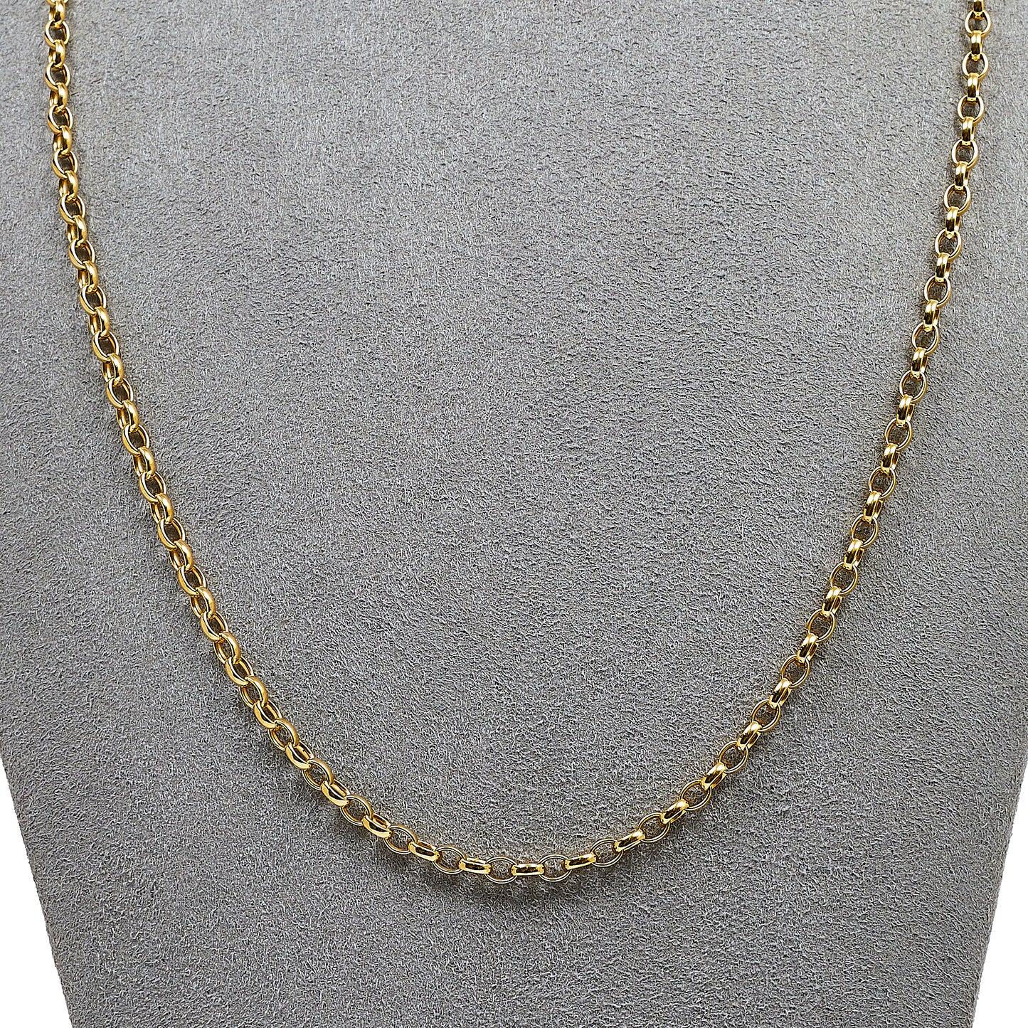Pre-Owned 9ct Gold Belcher Chain Necklace 22 Inch