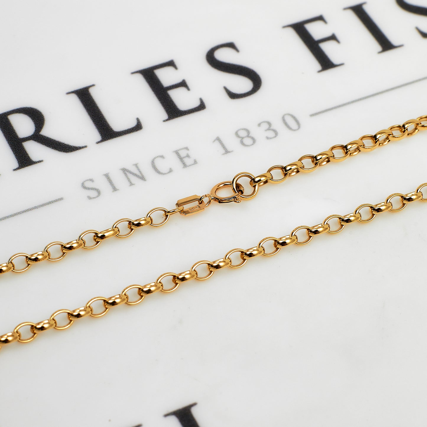 Pre-Owned 9ct Gold Belcher Chain Necklace 22 Inch