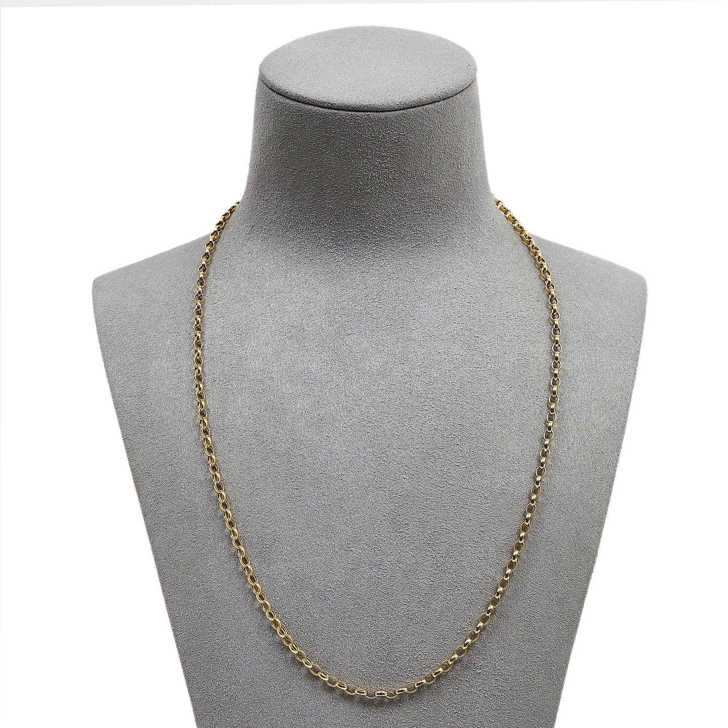 Pre-Owned 9ct Gold Belcher Chain Necklace 22 Inch