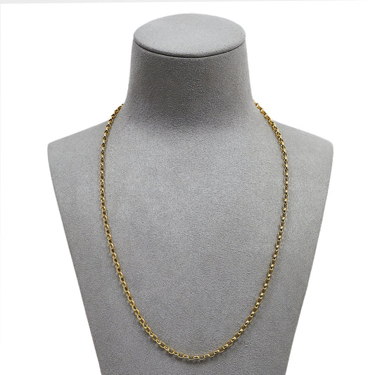 Pre-Owned 9ct Gold Belcher Chain Necklace 22 Inch
