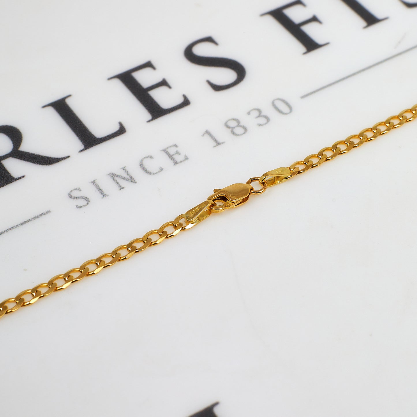 Pre-Owned 9ct Gold Curb Chain Necklace 20 Inch