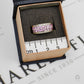 Pre-Owned 9ct Gold 4 Row Diamond & Pink Sapphire Ring Size N