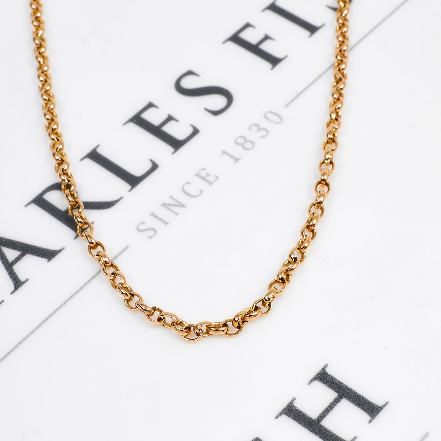Pre-Owned 9ct Gold Belcher Chain Necklace 20 Inch