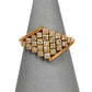 Pre-Owned 14ct Gold Diamond Rhombus Cluster Ring Size N.5