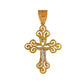 Pre-Owned 14ct Gold 2 Tone Crucifix Pendant