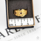 Pre-Owned 9ct Gold 2 Garnet Buckle Ring Size U