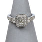 Pre-Owned 9ct White Gold Mixed Cut Diamond Cluster Ring