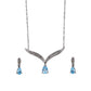 Pre-Owned 9ct White Gold Diamond & Topaz Jewellery SET