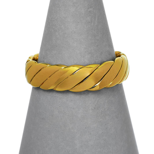 Pre-Owned 9ct Gold Twist Band Ring Size S