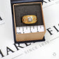 Pre-Owned 18ct Gold CZ Ring & CZ Sides Size Q