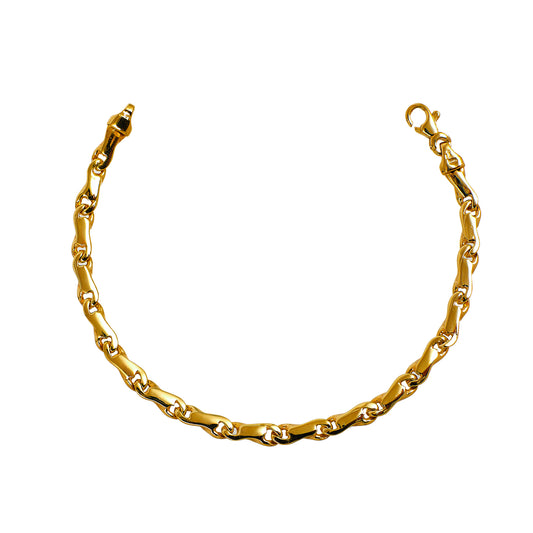Pre-Owned 9ct Gold Figure Of 8 Link Bracelet 7 Inch