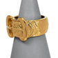 Pre-Owned 9ct Gold Mens Double Buckle Ring Size Z
