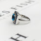 Pre-Owned 14ct White Gold Topaz & Diamond Cluster Ring
