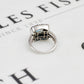 Pre-Owned 14ct White Gold Topaz & Diamond Cluster Ring