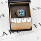 Pre-Owned 14ct White Gold Topaz & Diamond Cluster Ring