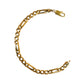 Pre-Owned 9ct Gold Figaro Anchor Chain Bracelet 7.5 Inch