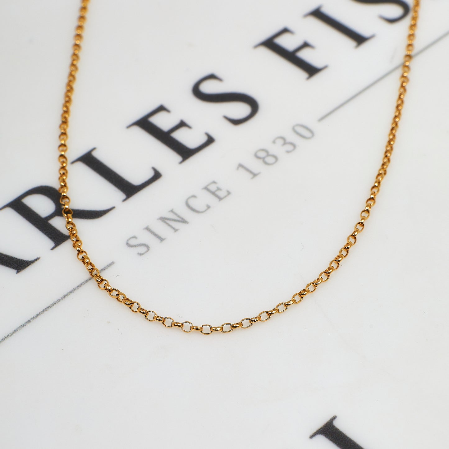 Pre-Owned 9ct Gold Belcher Chain Necklace 20 Inch