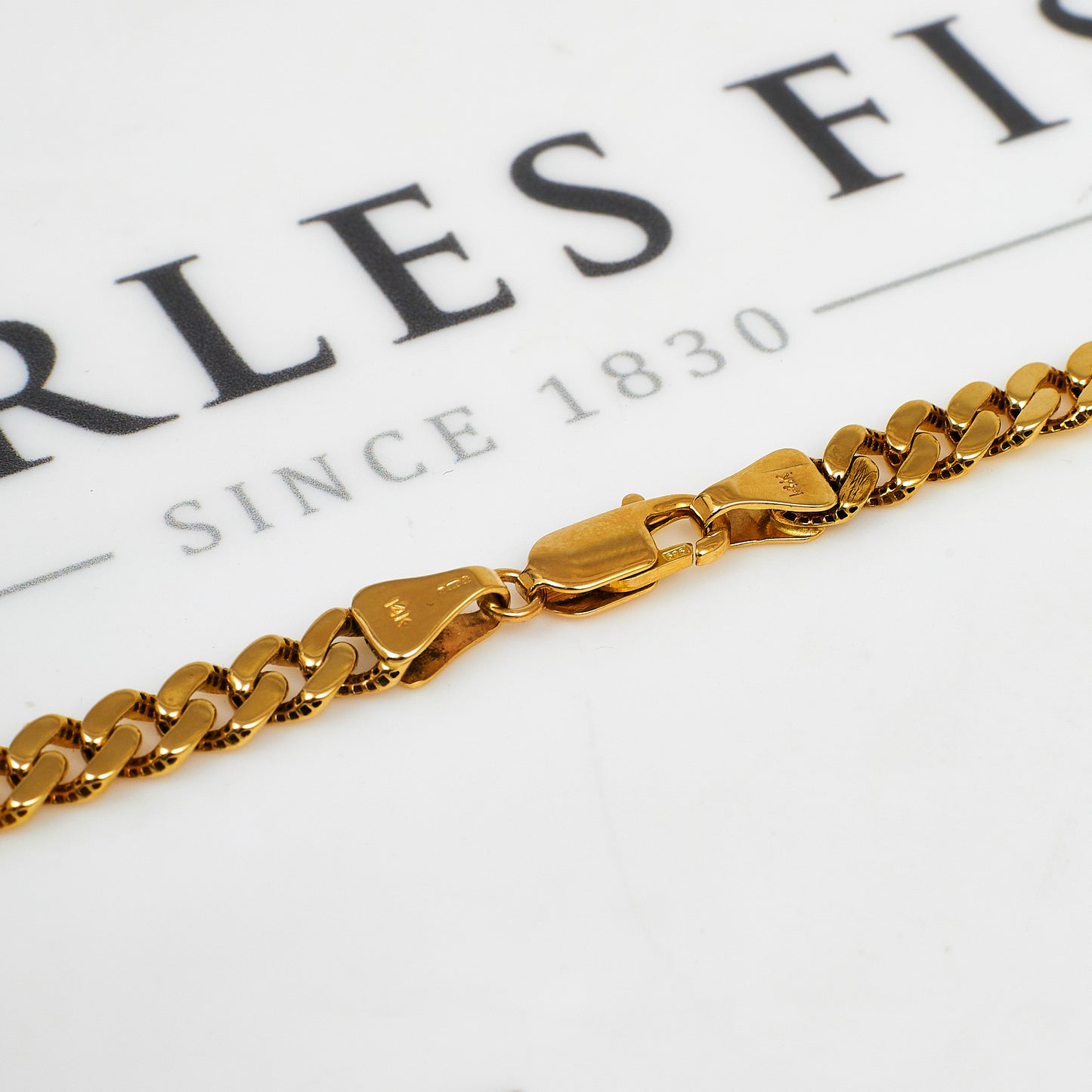 Pre-Owned 14ct Gold Curb Chain Necklace 16 Inch