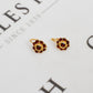 Pre-Owned 18ct Gold Garnet Cluster Earrings