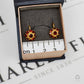 Pre-Owned 18ct Gold Garnet Cluster Earrings