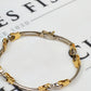 Pre-Owned 9ct Gold 2 Tone Ball & Bar Bracelet 7 Inch