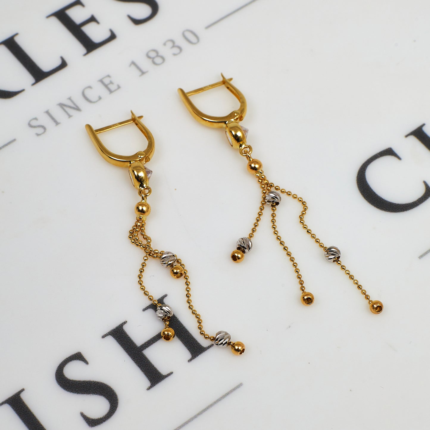 Pre-Owned 14ct Gold 2 Tone Tassel Drop Earrings