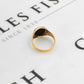 Pre-Owned 9ct Gold Masonic Square & Compass Onyx Signet Ring