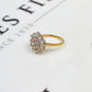 Pre-Owned 9ct Gold CZ Cluster Ring Size I.5