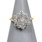 Pre-Owned 9ct Gold CZ Cluster Ring Size I.5