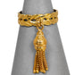 Pre-Owned 9ct Gold Plait Band Ring & Tassel Size T