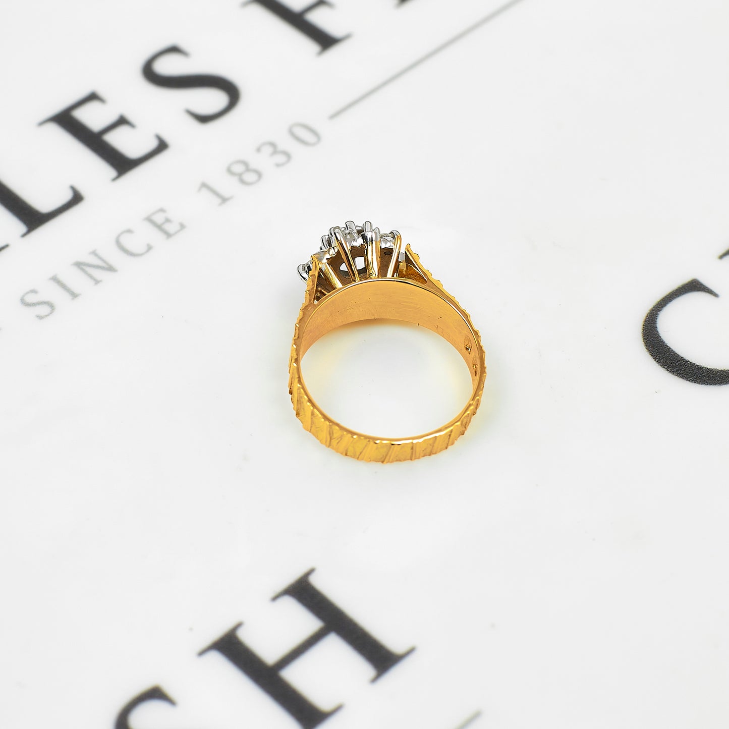 Pre-Owned 18ct Gold Diamond Cluster Ring Size O