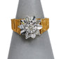 Pre-Owned 18ct Gold Diamond Cluster Ring Size O