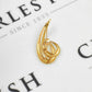 Pre-Owned 9ct Gold Cultured Pearl Swirl Brooch