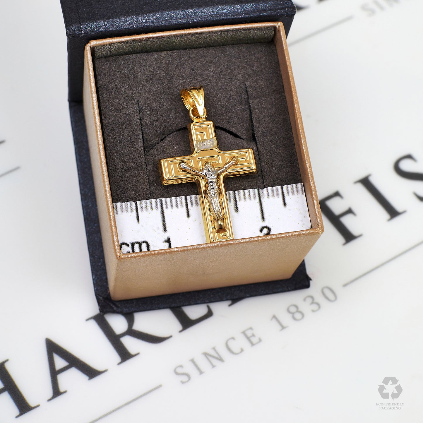 Pre-Owned 14ct Gold 2 Tone Crufix Pendant