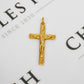 Pre-Owned 9ct Gold Swirl Design Crucifix Pendant