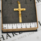 Pre-Owned 9ct Gold Swirl Design Crucifix Pendant