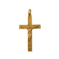 Pre-Owned 9ct Gold Swirl Design Crucifix Pendant