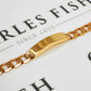 Pre-Owned 9ct Gold ID Plate Curb Chain Bracelet 8 Inch