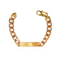 Pre-Owned 9ct Gold ID Plate Curb Chain Bracelet 8 Inch