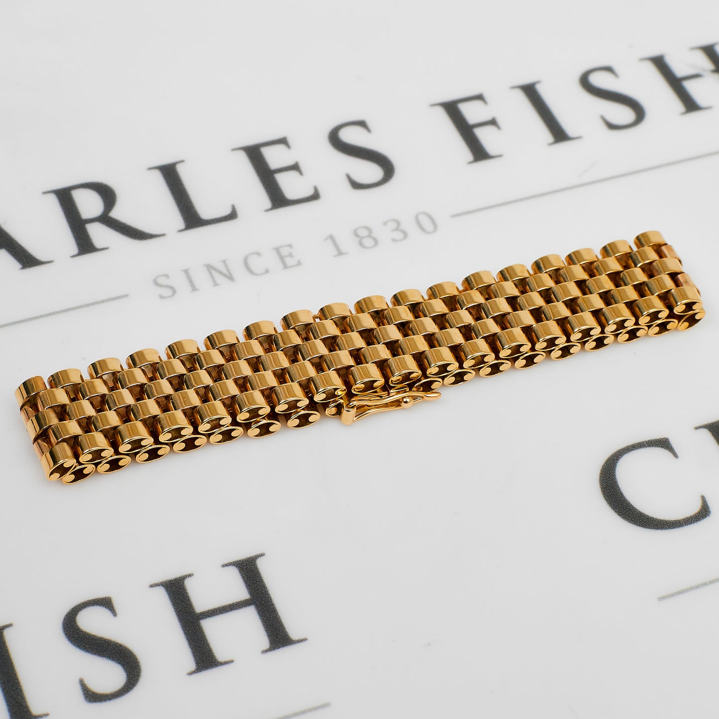 Pre-Owned 9ct Gold Watch Link Bracelet 7 Inch