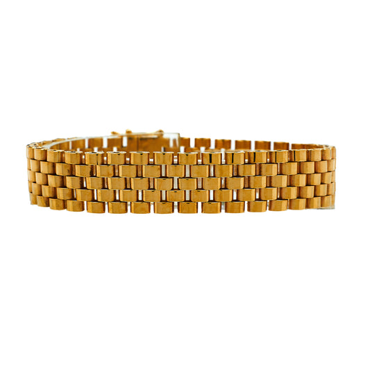 Pre-Owned 9ct Gold Watch Link Bracelet 7 Inch