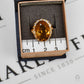 Pre-Owned 9ct Gold Oval Smokey Quartz & CZ Cluster Ring