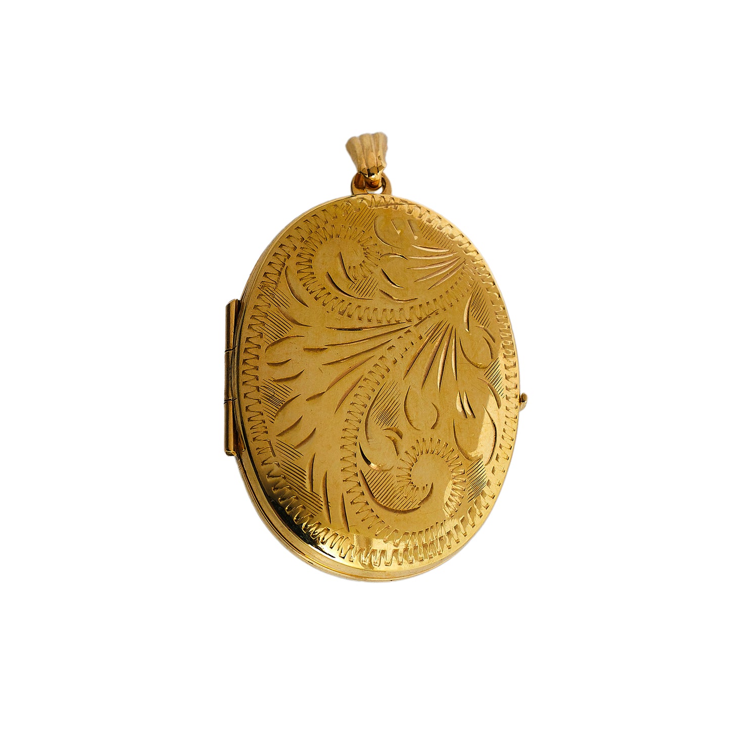 Pre-Owned 9ct Gold Oval Pattern Locket